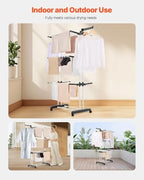 VEVOR Clothes Drying Rack, 4-Tier Foldable Laundry Dryer Rack, Metal Drying - Image 6
