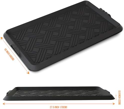 Rubber Boot Tray, Shoe Trays for Entryway, Versatile Boot Mat Tray - Image 3