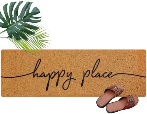 48''x16'' Long Doormat for Entrance Entry, Happy Place by Unknown
