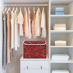 Bolaz Red Rose Leaves Pattern Storage Bins - Image 6