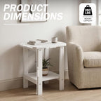 Adirondack Outdoor Side Table, 2-Tier HDPS Patio End Table - Image 3