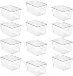 Vtopmart 12 Pack Clear Stackable Storage Bins by Vtopmart