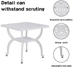 YKSY&YKSY Jardin DE Centennial Cast Aluminum Outdoor Side Table, Anti-Rust - Image 5