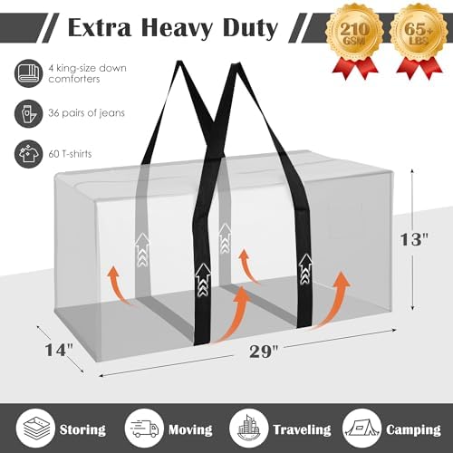 6 Pack Moving Bags Heavy Duty 210GSM - Image 2