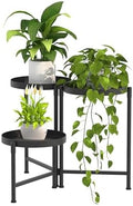 3 Tier Tall Metal Plant Stand, Duty Tiered Flower Shelf by aboxoo