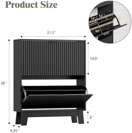 HUANLEGO Shoe Cabinet Storage for Entryway - Image 2