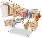 Bigzzia Clothes Drying Rack Foldable, 2-Level Large Laundry Drying Rack by Bigzzia