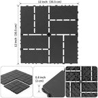 44 Pack Interlocking Deck Tiles, All-Weather Outdoor Deck Tiles - Image 2