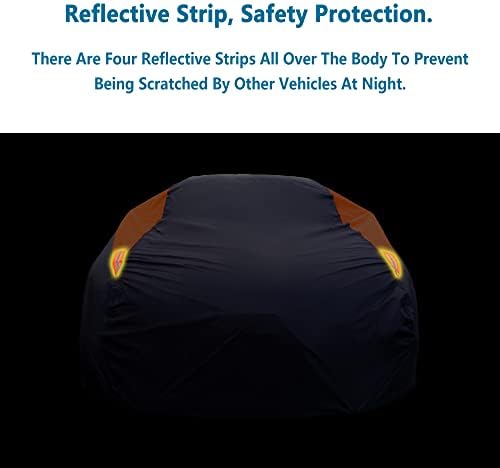 MORNYRAY Waterproof Car Cover All Weather Snowproof UV Protection Windproof - Image 4