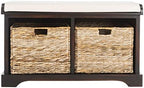 SAFAVIEH Freddy Wood Storage Bench by Unknown