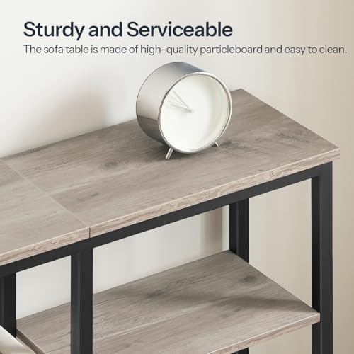 HOOBRO Narrow Console Table, Sofa Table, 4-Tier Industrial Entryway Table - Image 6