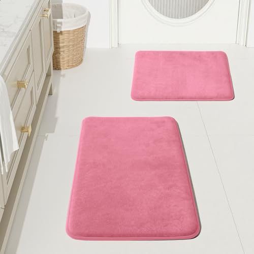 HUXMEYSON Bathroom Rugs Sets 2 Piece, Non-Slip & Quick Dry Bath Mat Set by HUXMEYSON