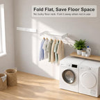 JOOM Wall Mounted Clothes Drying Rack, 31.5 Inch Foldable Rack - Image 3