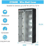 Shelf Cover for Wire Shelving, Fits 48"L x 24"D x 72"H Shelving Unit - Image 2