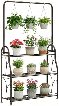 SORCEDAS Plant Stand Outdoor Indoor 3 Tier Metal by SpecialYourHome