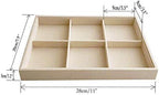 Beige Jewelry Organizer Tray 6 Compartment Medium, Stackable Display Tray - Image 5