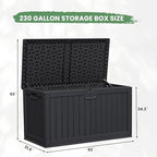 Greesum 230 Gallon HDPE Outdoor Storage Box - Image 7