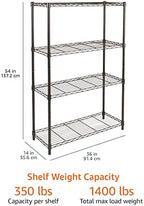 Amazon Basics 4-Shelf Adjustable Heavy Duty Steel Wire Rack Storage Shelving - Image 5