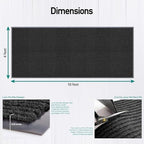 LuxUrux Striped Black Door Mat - Image 2