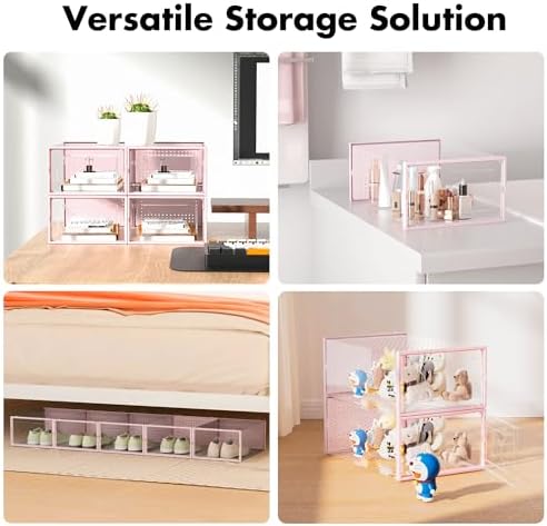 Foluck Shoe Storage Box, 15 Pack Clear Plastic Stackable Organizer - Image 6