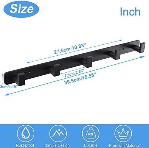 Coat Rack, Heavy Duty Stainless Steel 5 Tri Coat Hook Hanger, Wall Mounted Wall - Image 7