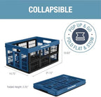 CleverMade Collapsible Utility Crate - 45L - Ocean - Image 2