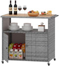 Tangkula Rattan Outdoor Storage Cabinet by TANGKULA