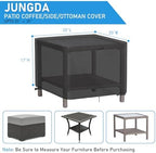 Outdoor Ottoman Cover for 25 Inch Rectangle Side Table - Image 2