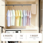 Wall Mounted Clothes Drying Rack, Space-Saving Foldable Clothes Drying Rack - Image 7