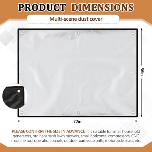 56 x 72 Inch Jumbo Tool Saver Machine Cover 420d Waterproof Fabric Equipment - Image 2