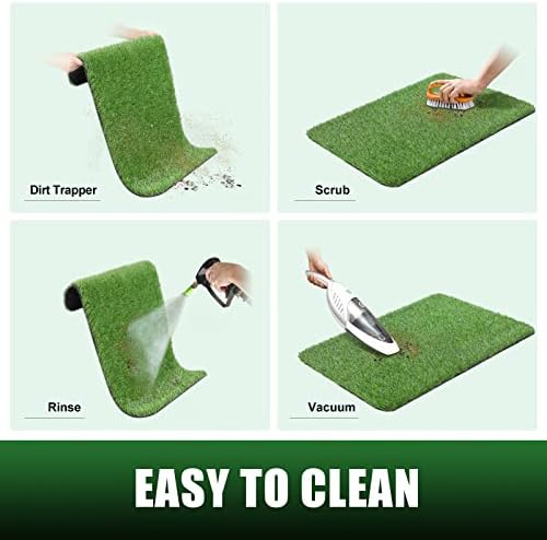 Artificial Grass Door Mat, Thick Turf Grass Dog Indoor/Outdoor Rug - Image 6