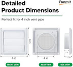 4 Inch Outdoor Dryer Vent Cover Louvered - Image 2