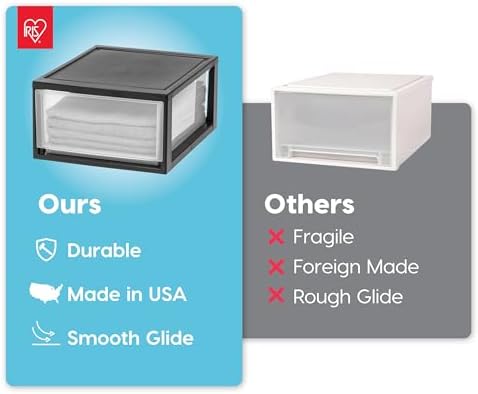 IRIS USA 2-Pack 30 Qt. Stacking Drawer Organizer - Image 5