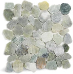 Green Pebble Tile for Shower Floor, Stone Backsplash Tiles by Adolif