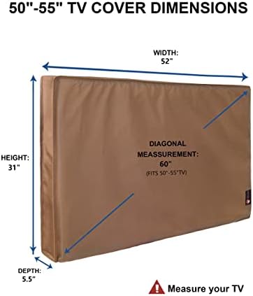 iBirdie Outdoor TV Cover 52 to 55 inch Weatherproof and Waterproof - Image 2