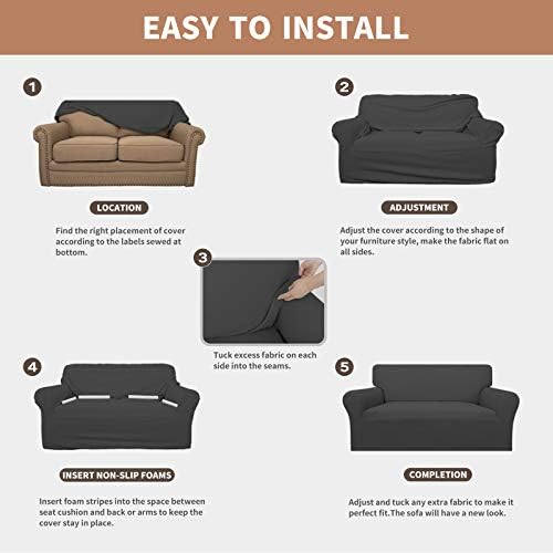 Easy-Going 100% Waterproof Chair Couch Cover, Stretch Jacquard Sofa Cover - Image 5