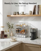 Vtopmart Clear Stackable Storage Drawers Set of 7, Plastic Organizer Bins - Image 2