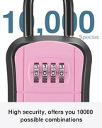 Puroma Key Lock Box Outdoor 4 Digit Code Combination Lockbox House, 1 Pink - Image 2