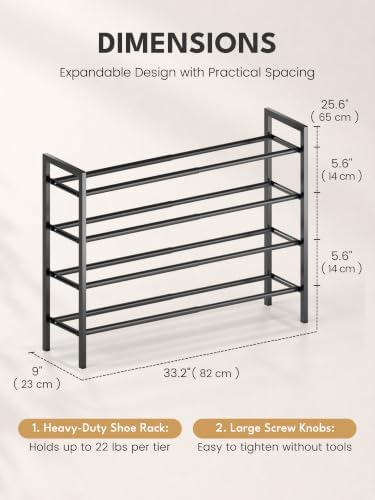 Bumusty 4 Tier Expandable Shoe Rack - Image 3