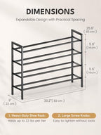 Bumusty 4 Tier Expandable Shoe Rack - Image 3