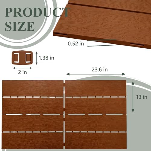 Plastic Interlocking Deck Tiles, Outdoor Patio Flooring 22 sq ft - Image 2