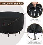 iBirdie Round Fire Pit Cover 50 inch, Outdoor Waterproof Coffee Table Cover - Image 3