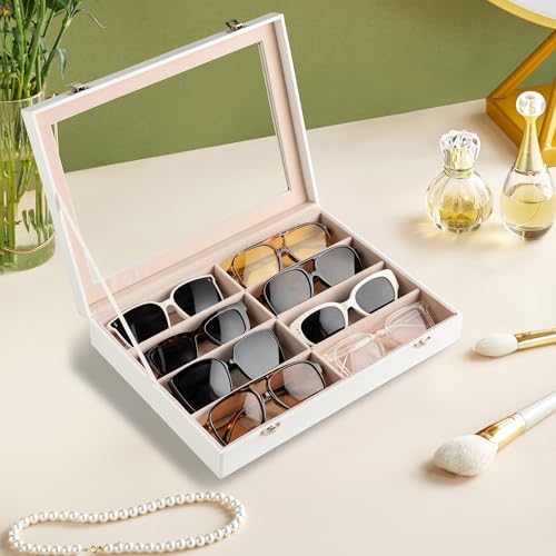 Frebeauty 8-Slot Sunglass Organizer, Sunglass Holder - Image 2
