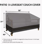 Easy-Going Heavy Duty Outdoor Loveseat Cover Waterproof, 58Wx40Dx31H inch - Image 6