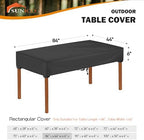 SUNICO Outdoor Table Covers Rectangle Waterproof - Image 2