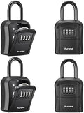 Puroma Key Lock Box Outdoor 4 Digit Code Combination Lockbox House, 4 Black by Puroma