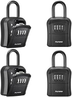 Puroma Key Lock Box Outdoor 4 Digit Code Combination Lockbox House, 4 Black by Puroma