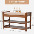 PETKABOO Shoe Rack Bench with Cushion, Shoe Rack - Image 2