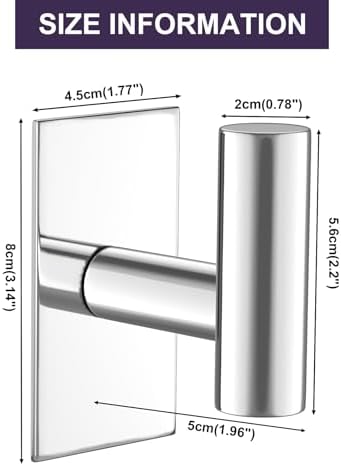 VAEHOLD Wall Towel Hooks, Heavy Duty Sticky Holder Waterproof Towel Hooks - Image 5