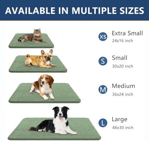 Smiry Dog Door Mat for Muddy Paws 48x30, Absorbent Low-Profile Doormats - Image 3